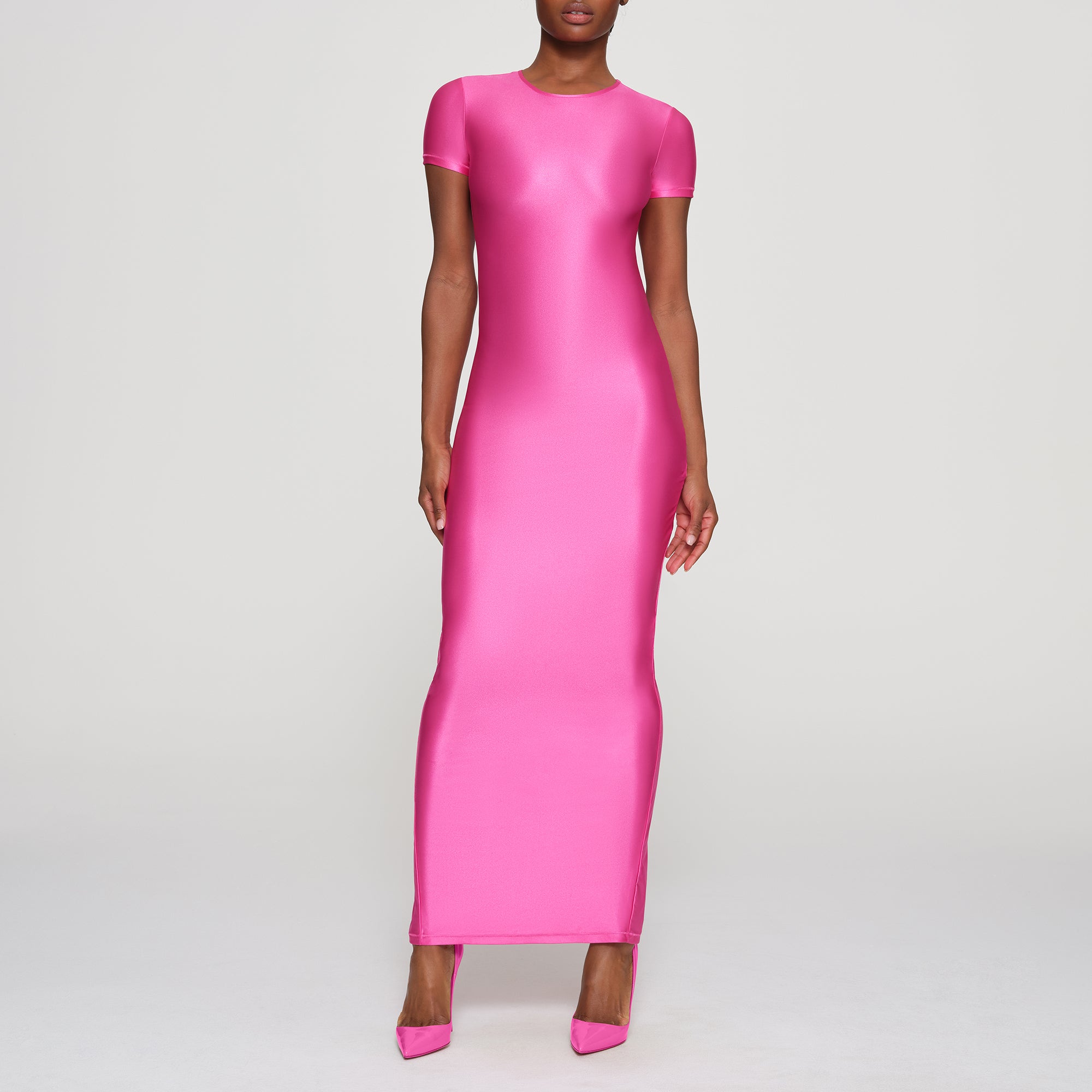 pink skims dress